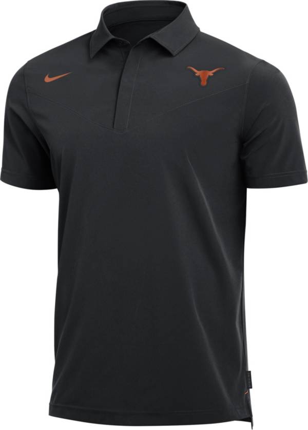 Nike Men's Texas Longhorns Dri-FIT Football Sideline UV Black Polo