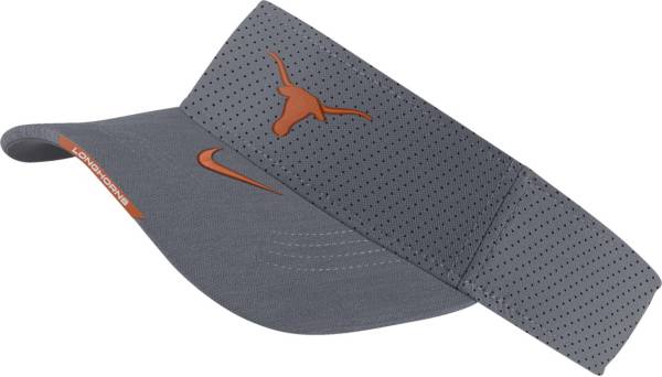 Nike Men's Texas Longhorns Grey Aero Football Sideline Visor