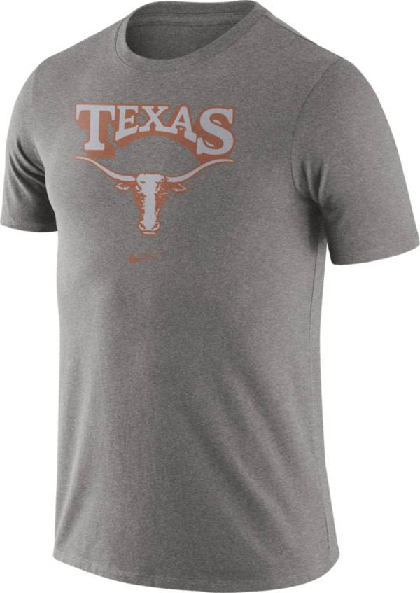 Nike Men's Texas Longhorns Grey Retro Logo T-Shirt