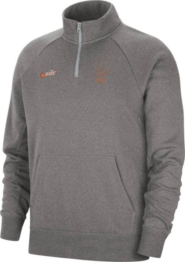 Nike Men's Texas Longhorns Grey Retro Quarter-Zip product image