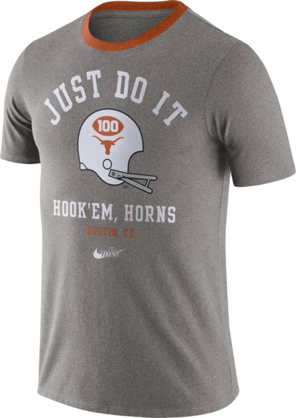 Nike Men's Texas Longhorns Grey Dri-FIT Vault Helmet Logo T-Shirt product image