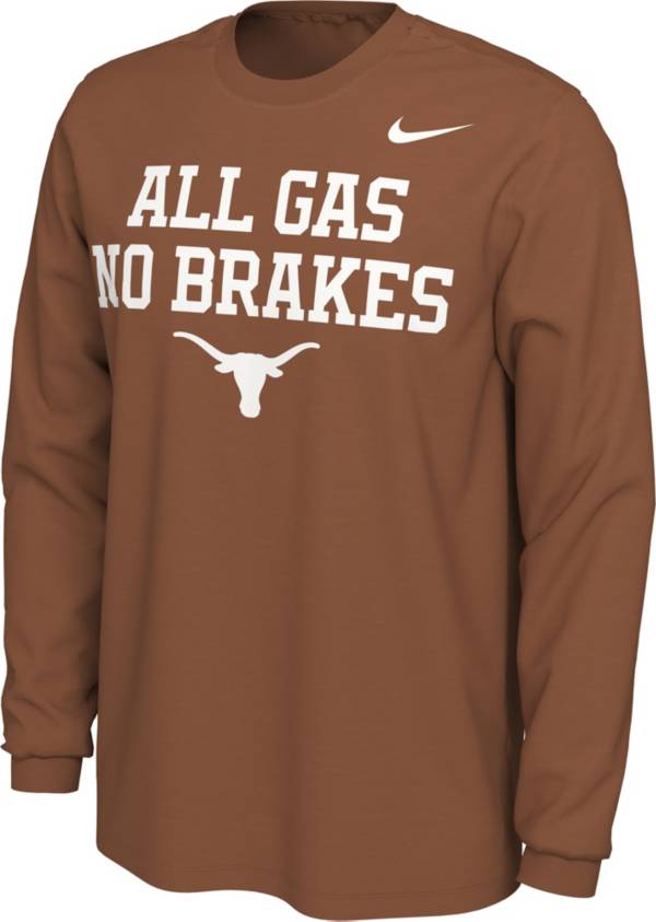 Nike Men's Texas Longhorns Burnt Orange All Gas No Brakes Mantra Long Sleeve T-Shirt product image