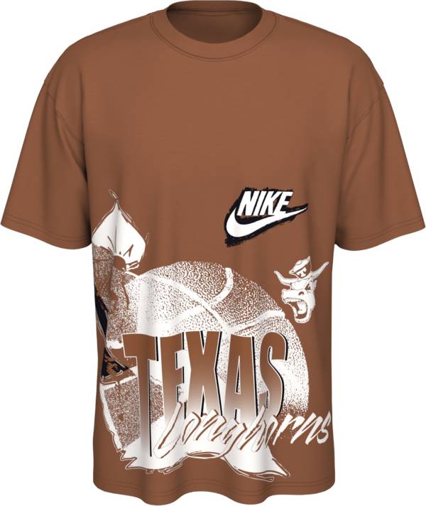 Nike Men's Texas Longhorns Burnt Orange Max90 90's Basketball T-Shirt