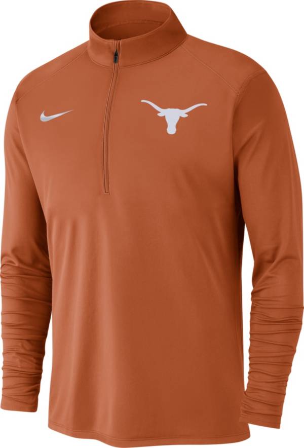 Nike Men's Texas Longhorns Burnt Orange Dri-FIT Pacer Quarter-Zip Shirt