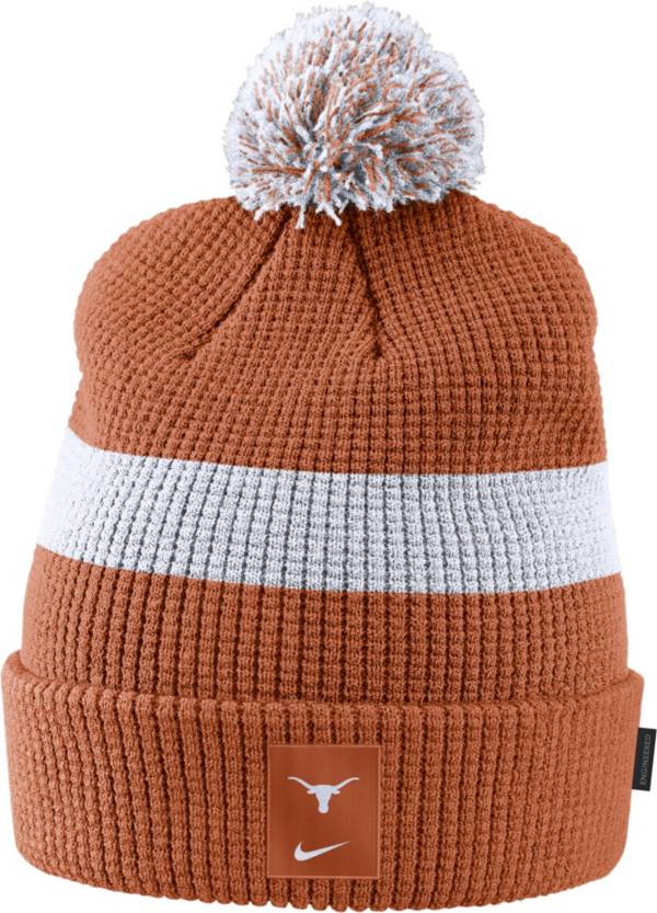 Nike Men's Texas Longhorns Burnt Orange Football Sideline Pom Beanie