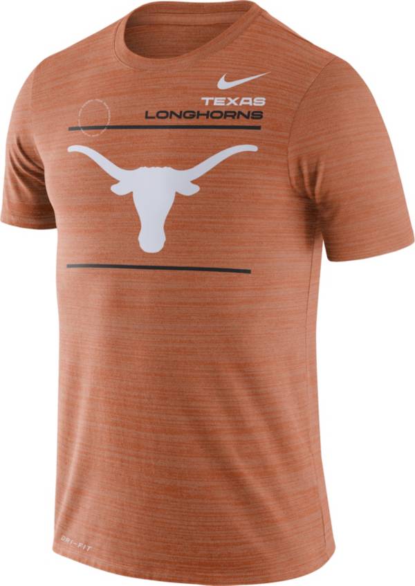 Nike Men's Texas Longhorns Burnt Orange Dri-FIT Velocity Football Sideline T-Shirt