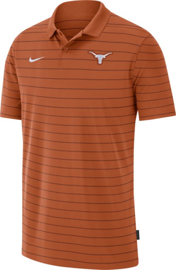 Nike Men's Texas Longhorns Burnt Orange Football Sideline Victory Polo