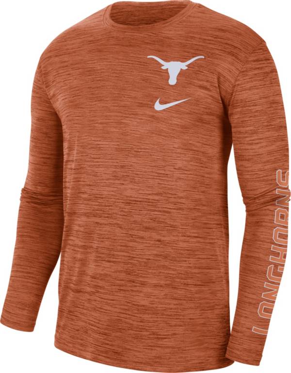 Nike Men's Texas Longhorns Burnt Orange Dri-FIT Velocity Graphic Long Sleeve T-Shirt product image