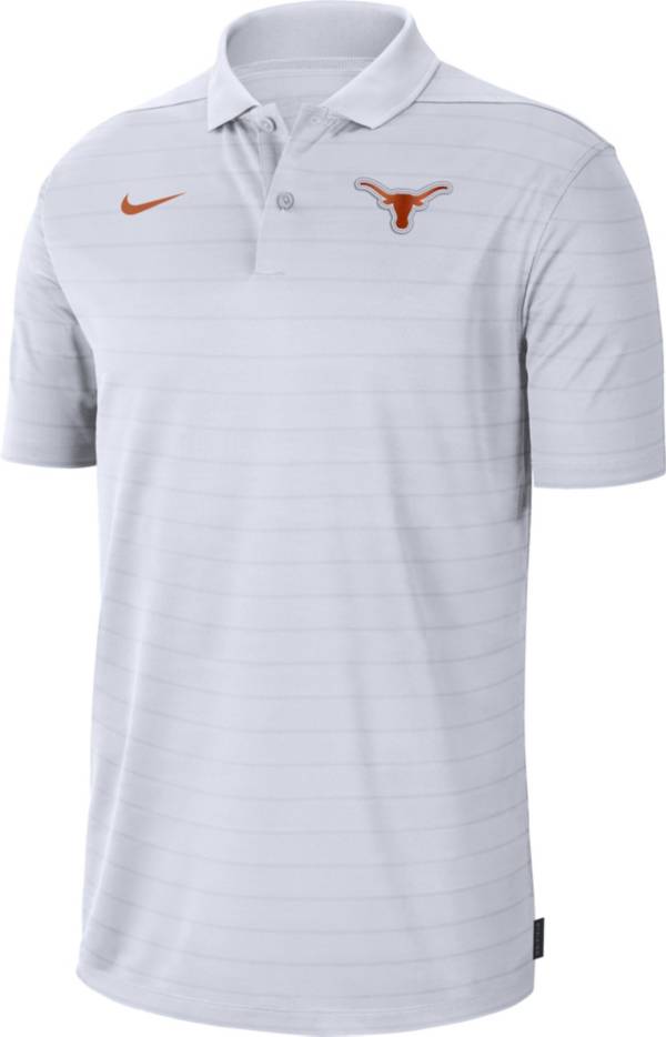 Nike Men's Texas Longhorns Football Sideline Victory White Polo