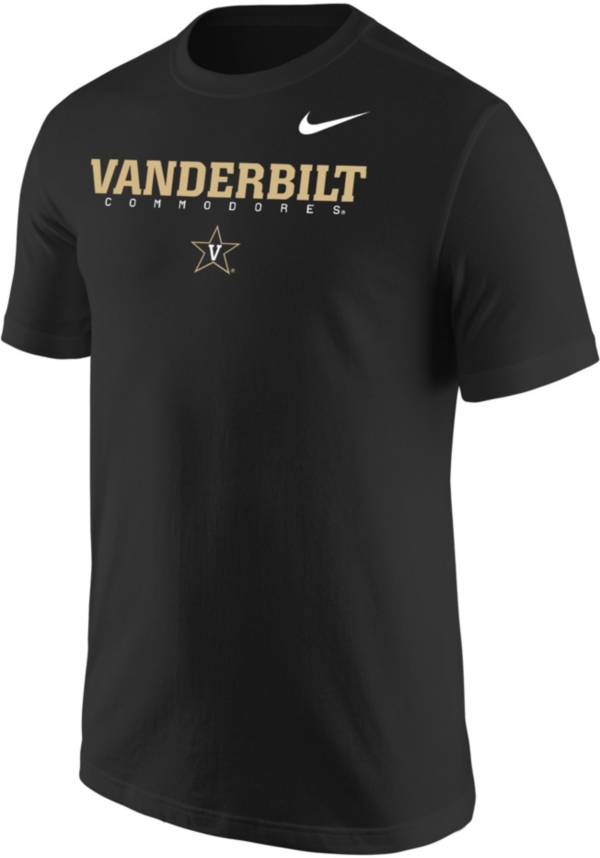 Nike Men's Vanderbilt Commodores Core Cotton Graphic Black T-Shirt