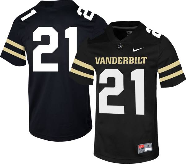 Nike Men's Vanderbilt Commodores #21 Game Vapor Untouchable Football Black Jersey