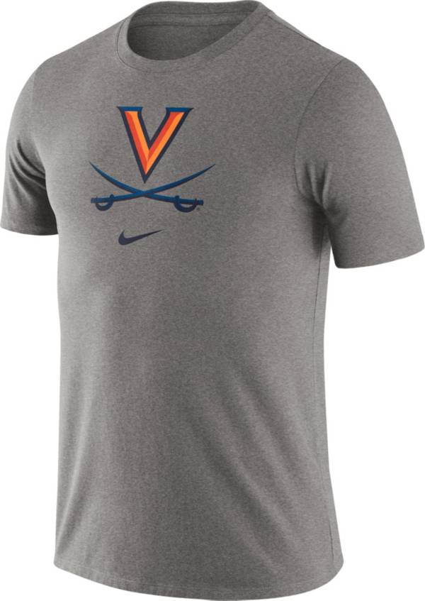Nike Men's Virginia Cavaliers Grey Essential Logo T-Shirt