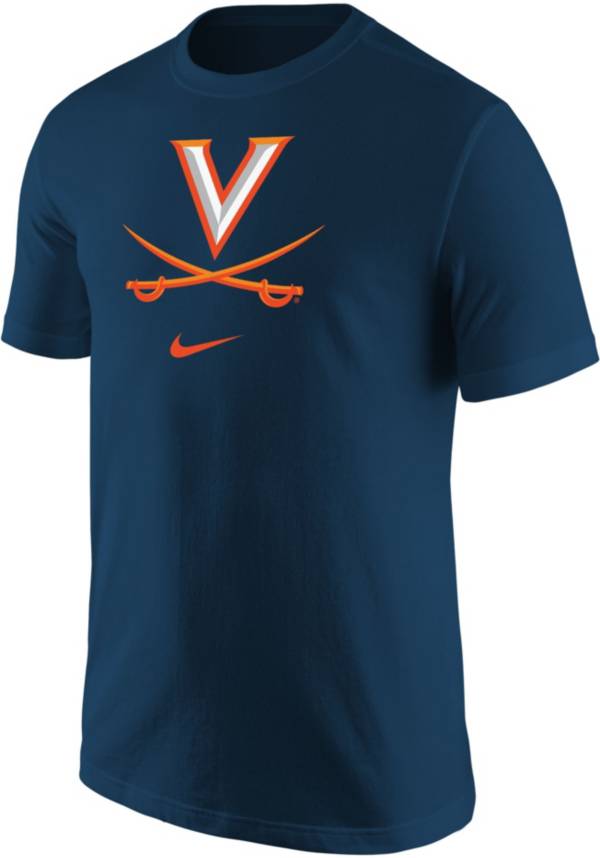 Nike Men's Virginia Cavaliers Blue Core Cotton Logo T-Shirt