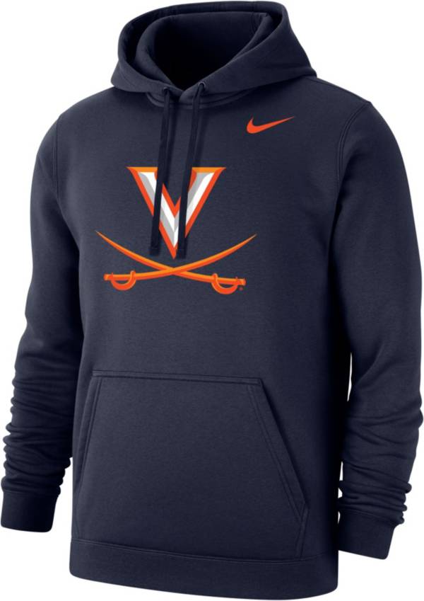 Nike Men's Virginia Cavaliers Blue Club Fleece Pullover Hoodie