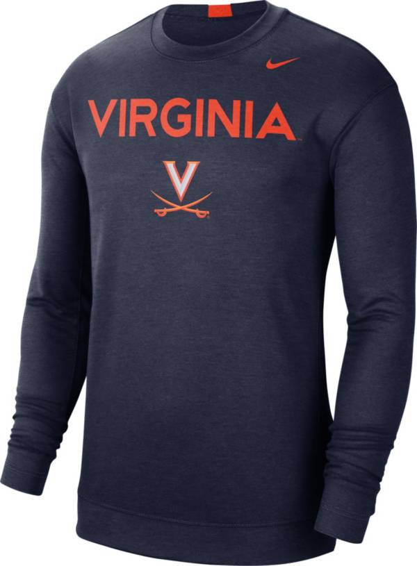 Nike Men's Virginia Cavaliers Blue Spotlight Basketball Long Sleeve T-Shirt