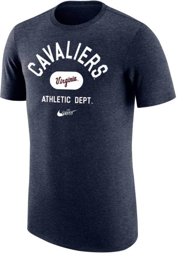 Nike Men's Virginia Cavaliers Blue Tri-Blend Old School Arch T-Shirt