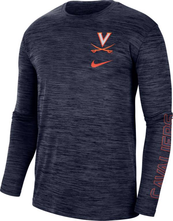 Nike Men's Virginia Cavaliers Blue Dri-FIT Velocity Graphic Long Sleeve T-Shirt product image