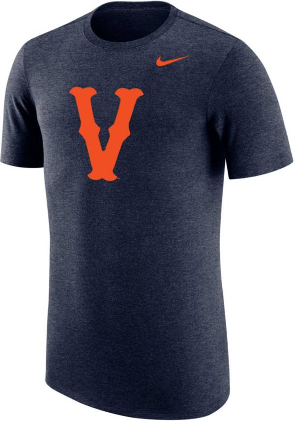 Nike Men's Virginia Cavaliers Blue Vintage Logo Tri-Blend T-Shirt