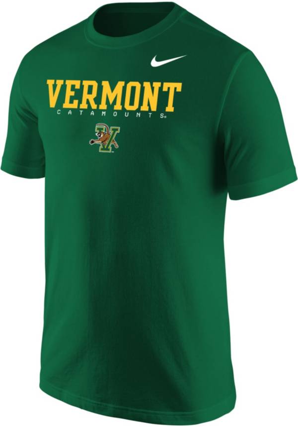 Nike Men's Vermont Catamounts Green Core Cotton Graphic T-Shirt