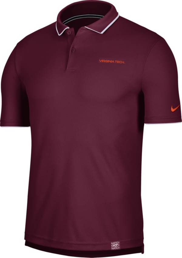 Nike Men's Virginia Tech Hokies Maroon Dri-FIT UV Polo