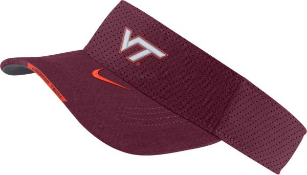 Nike Men's Virginia Tech Hokies Maroon Aero Football Sideline Visor