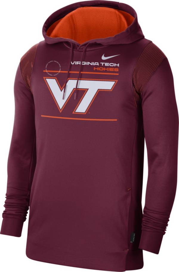 Nike Men's Virginia Tech Hokies Maroon Therma Performance Pullover Hoodie