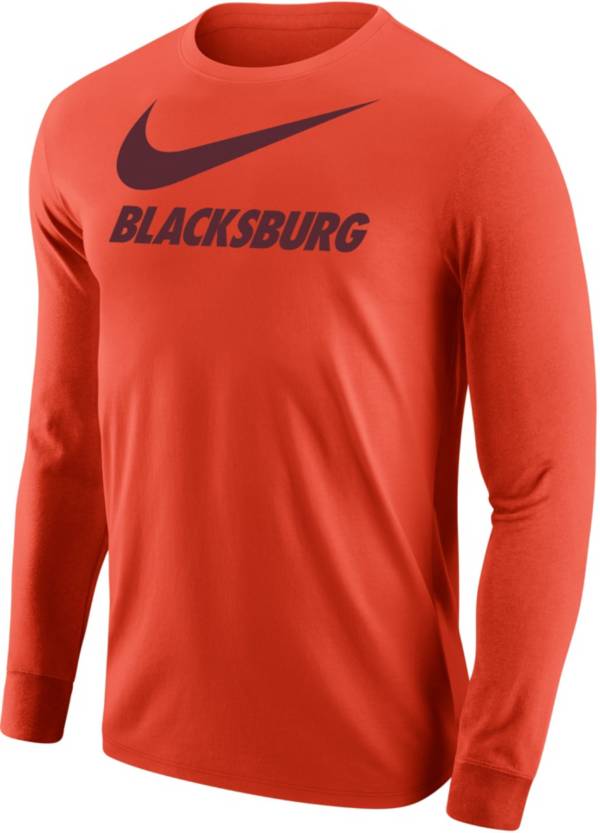 Nike Men's Blacksburg Burnt Orange City Long Sleeve T-Shirt