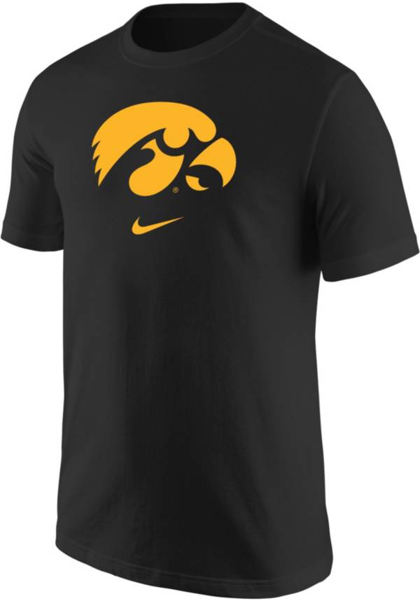 Nike Men's Iowa Hawkeyes Core Cotton Logo Black T-Shirt