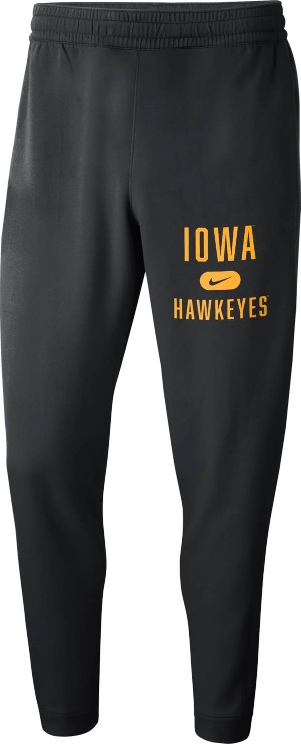 Nike Men's Iowa Hawkeyes Black Spotlight Basketball Pants