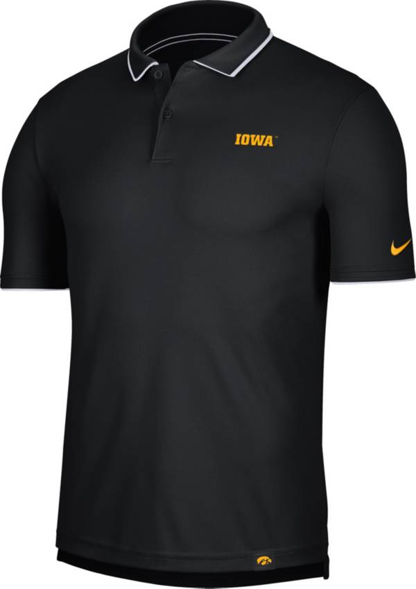 Nike Men's Iowa Hawkeyes Dri-FIT UV Black Polo