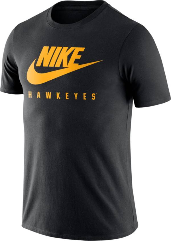 Nike Men's Iowa Hawkeyes Black Futura T-Shirt