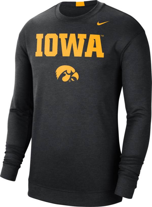 Nike Men's Iowa Hawkeyes Black Spotlight Basketball Long Sleeve T-Shirt