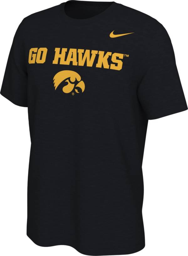 Nike Men's Iowa Hawkeyes Go Hawks Mantra Black T-Shirt