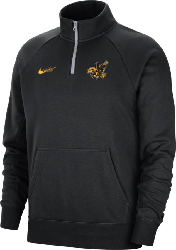 Nike Men's Iowa Hawkeyes Black Retro Quarter-Zip