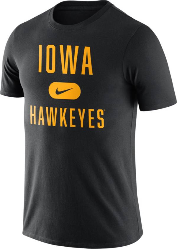 Nike Men's Iowa Hawkeyes Basketball Team Arch Black T-Shirt