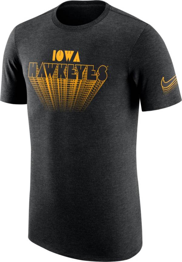 Nike Men's Iowa Hawkeyes Black Tri-Blend T-Shirt