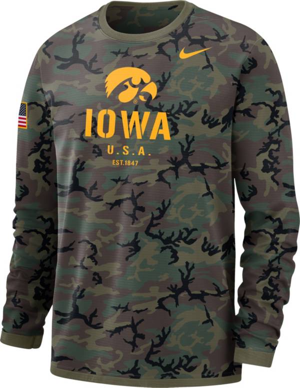 Nike Men's Iowa Hawkeyes Camo Military Appreciation Long Sleeve T-Shirt product image