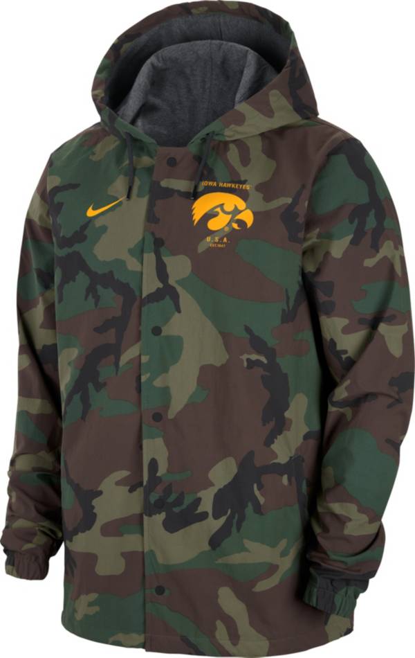 Nike Men's Iowa Hawkeyes Camo Military Appreciation Lightweight Jacket