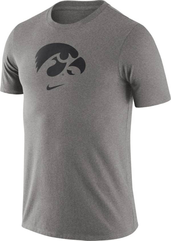 Nike Men's Iowa Hawkeyes Grey Essential Logo T-Shirt