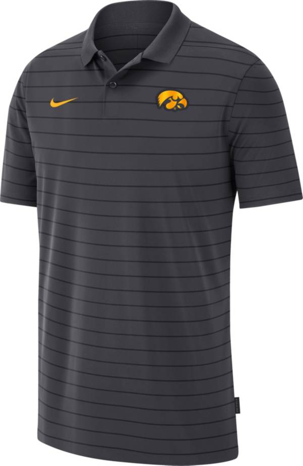 Nike Men's Iowa Hawkeyes Grey Football Sideline Victory Polo product image