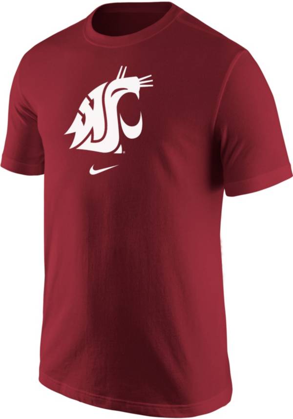 Nike Men's Washington State Cougars Crimson Core Cotton Logo T-Shirt