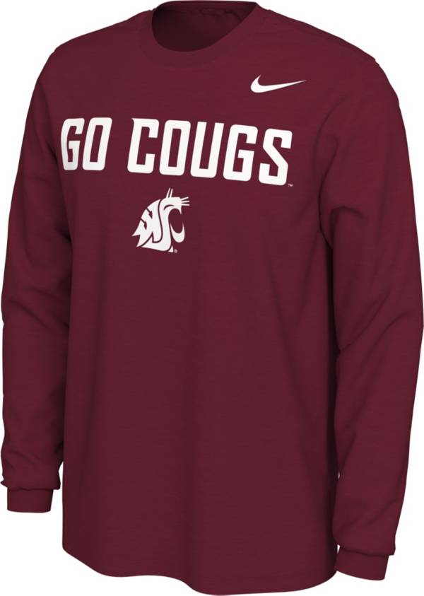 Nike Men's Washington State Cougars Crimson Go Cougs Mantra Long Sleeve T-Shirt