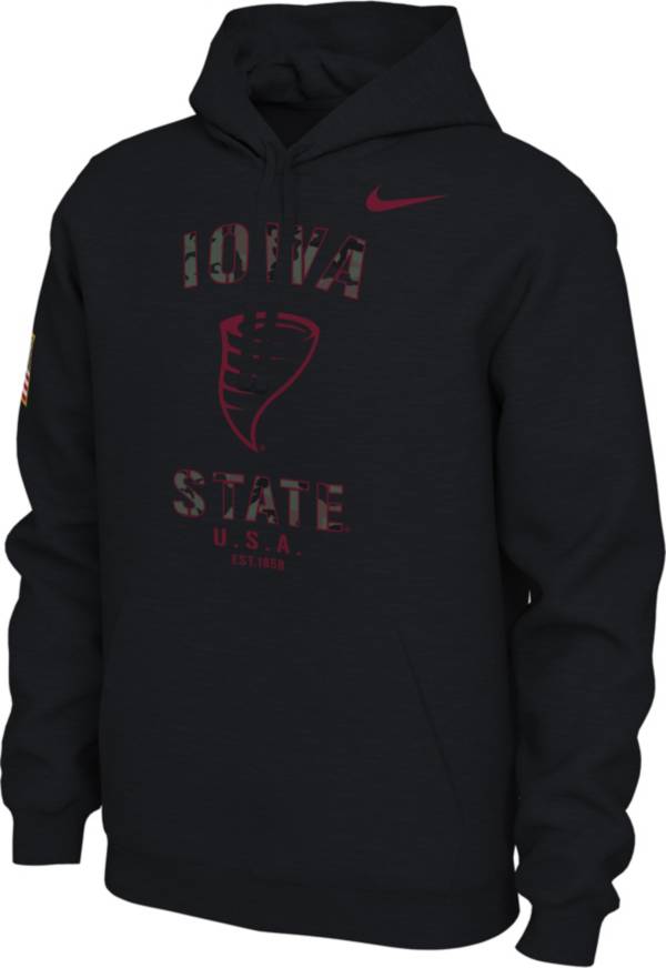 Nike Men's Iowa State Cyclones Veterans Day Black Pullover Hoodie