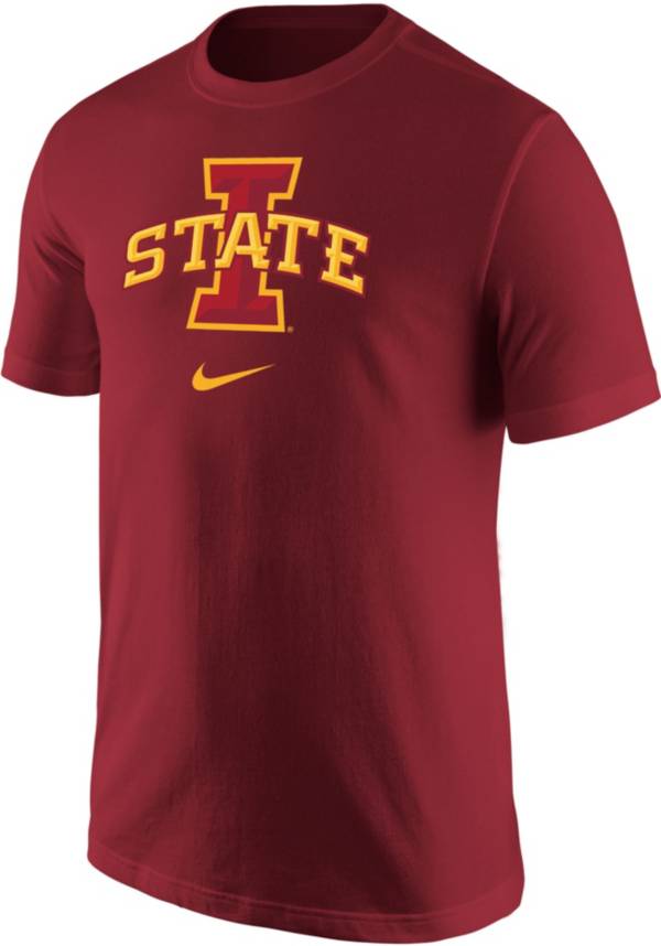 Nike Men's Iowa State Cyclones Cardinal Core Cotton Logo T-Shirt