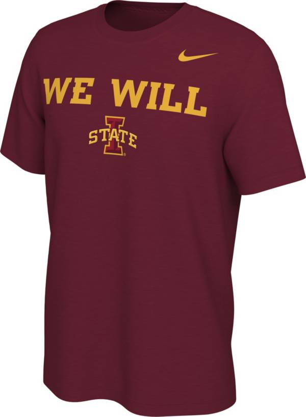 Nike Men's Iowa State Cyclones Cardinal We Will Mantra T-Shirt