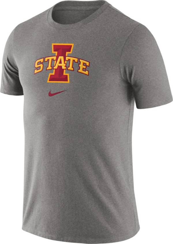 Nike Men's Iowa State Cyclones Grey Essential Logo T-Shirt