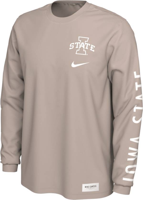 Nike Men's Iowa State Cyclones Pastel Red Seasonal Cotton Long Sleeve T-Shirt product image