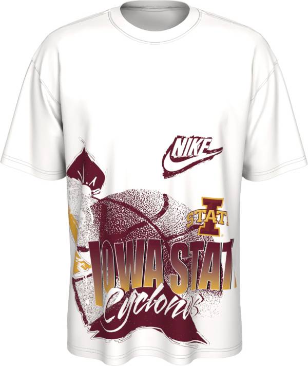 Nike Men's Iowa State Cyclones White Max90 90's Basketball T-Shirt