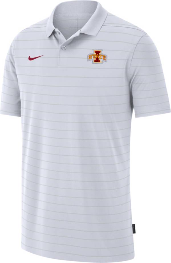 Nike Men's Iowa State Cyclones Football Sideline Victory White Polo