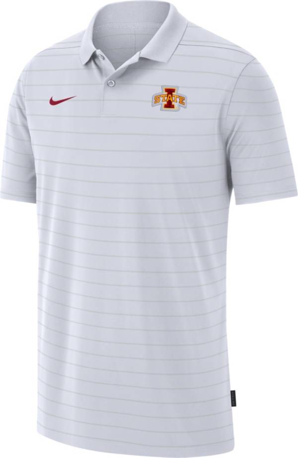 Nike Men's Iowa State Cyclones Football Sideline Victory White Polo product image